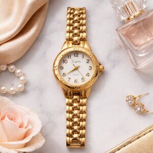SHEFFIELD Vintage Quartz Gold W-Tone Wristwatch